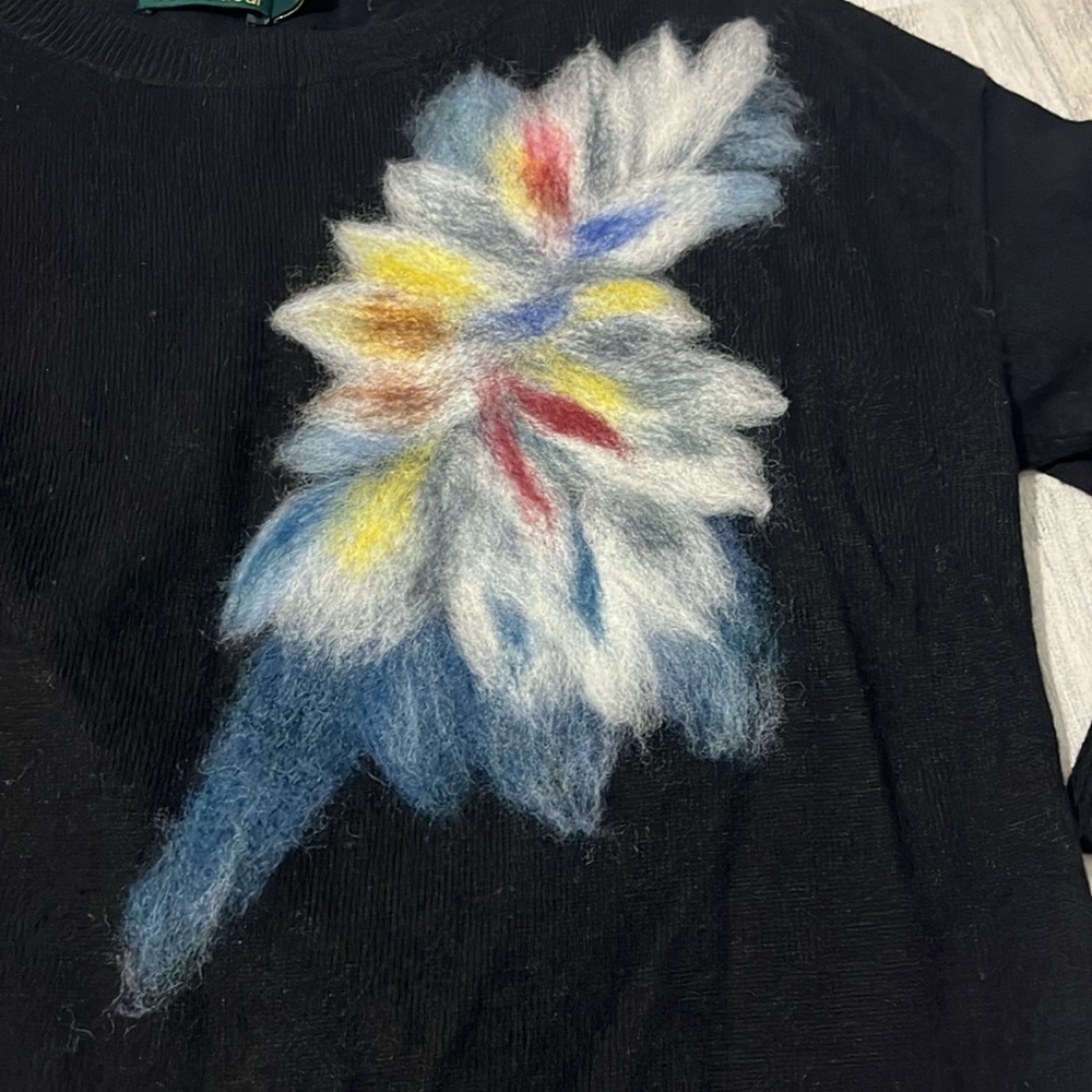 Troubadour floral Lambswool Blend Sweater Size XS - Picture 2 of 8
